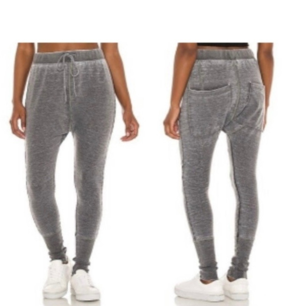 FREE PEOPLE COZY ALL DAY HAREM WASHED BLACK LEGGING,JOGGERS SIZE XS - Picture 2 of 11